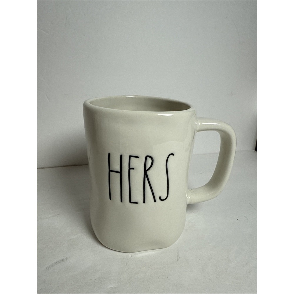 Rae Dunn Artisan Collection HERS Coffee Mug Mom Wife Mother White Cup‎